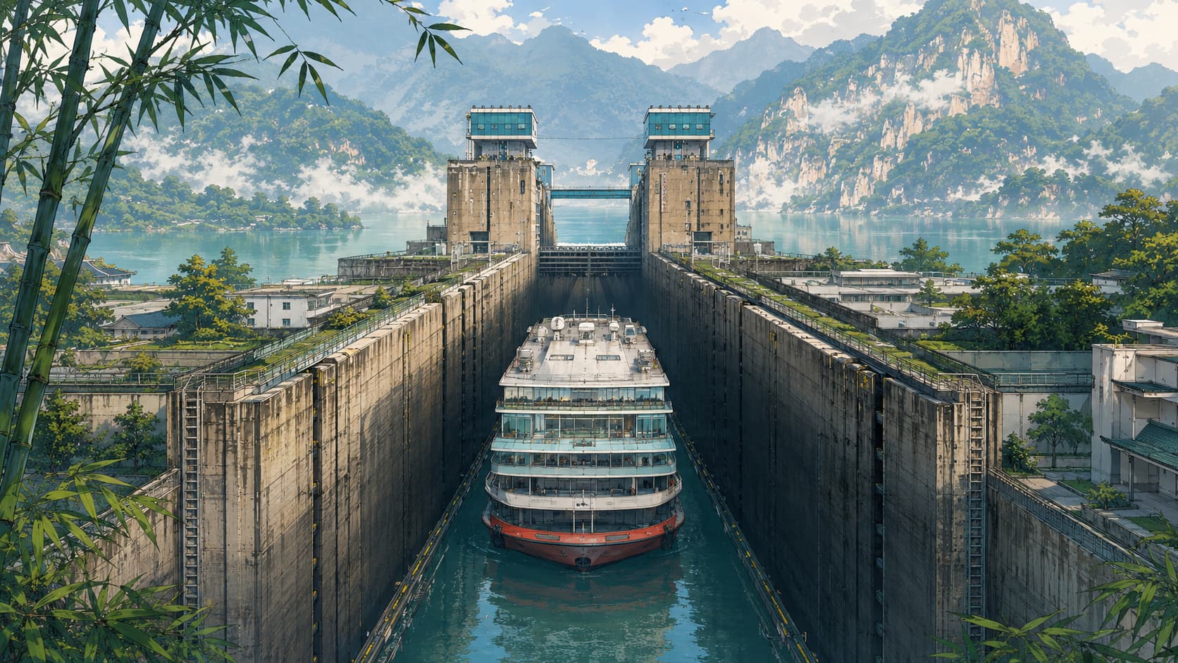 三峡船闸与工程奇观