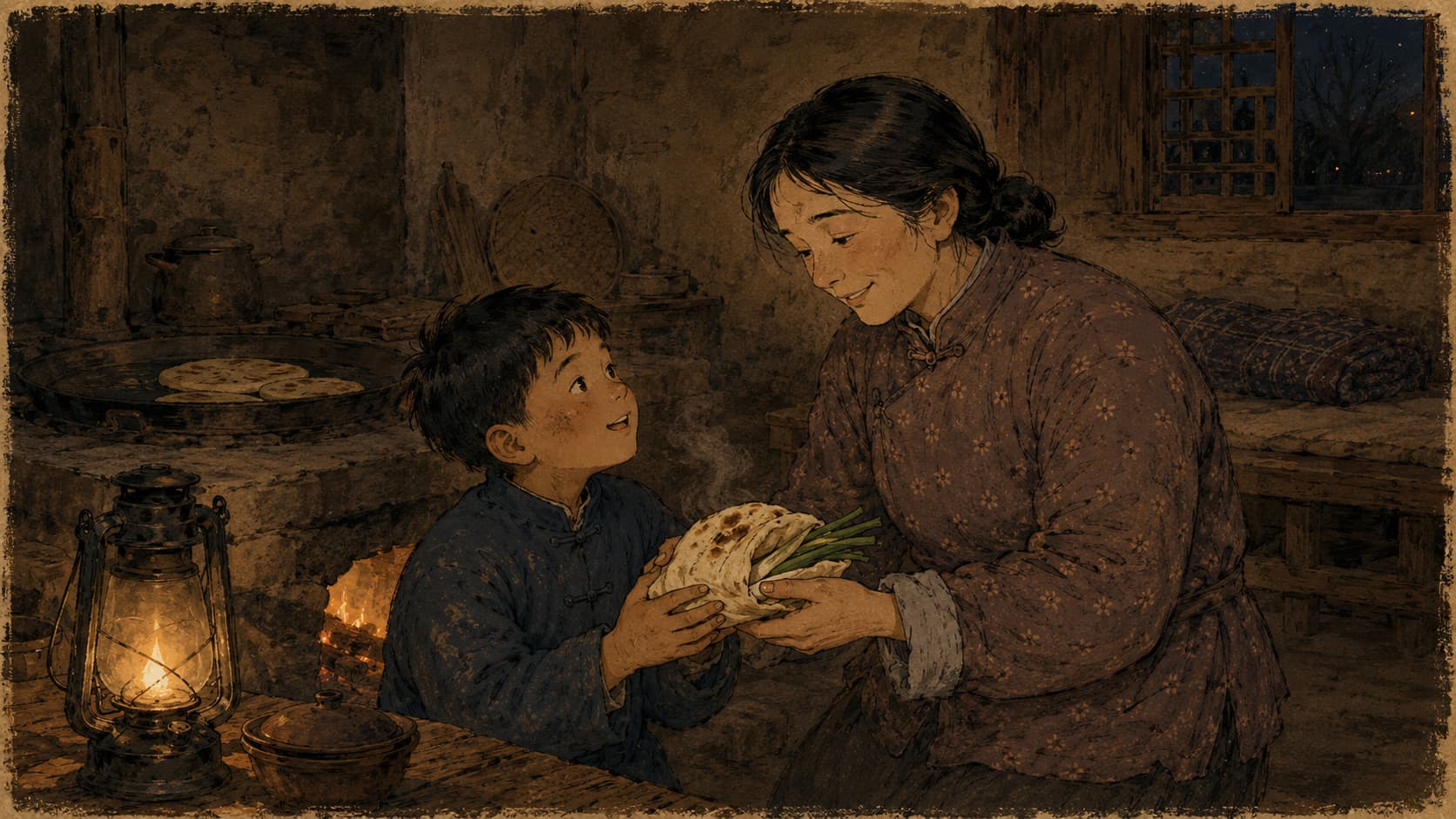 热馍卷葱